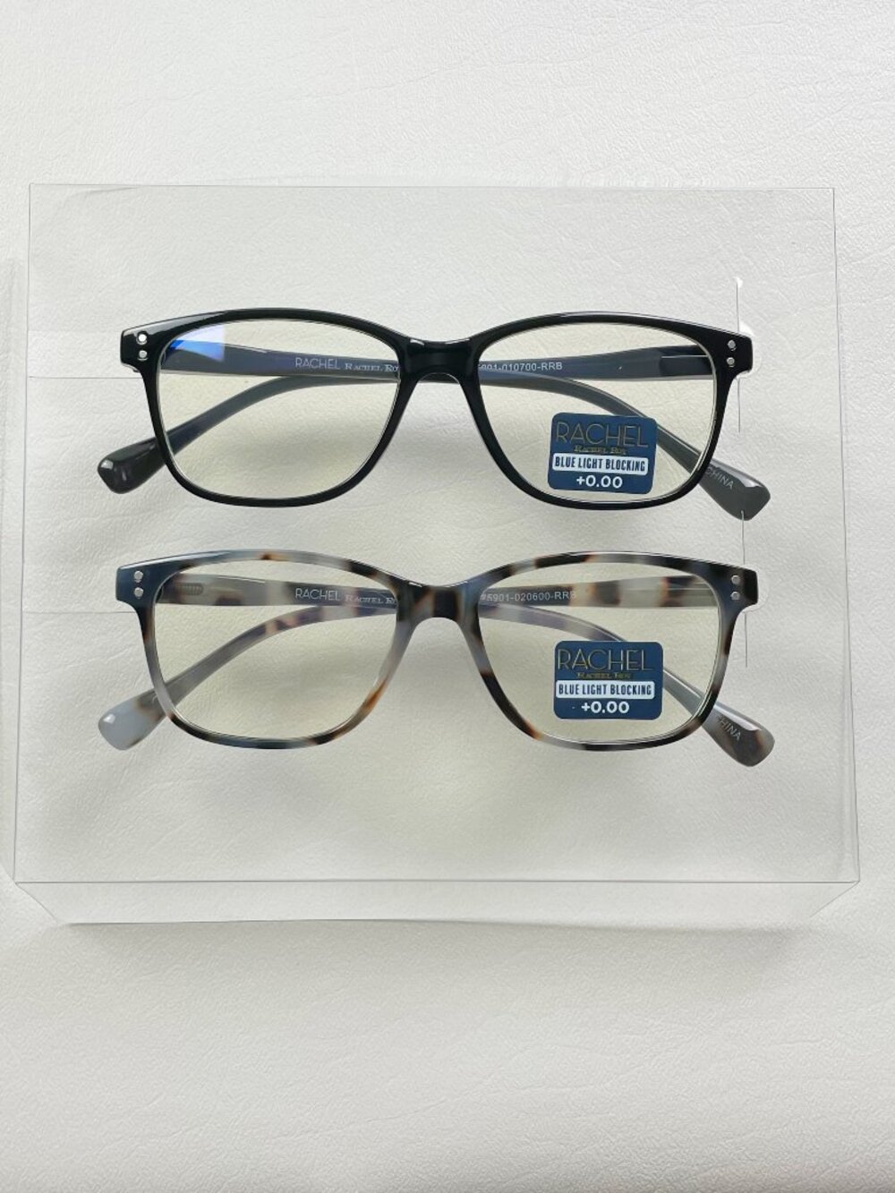 RACHEL Rachel Roy 2-Pack Blue Light Blocking Glasses Tortoise & Black +0.00 NIB